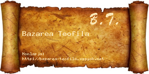 Bazarea Teofila névjegykártya